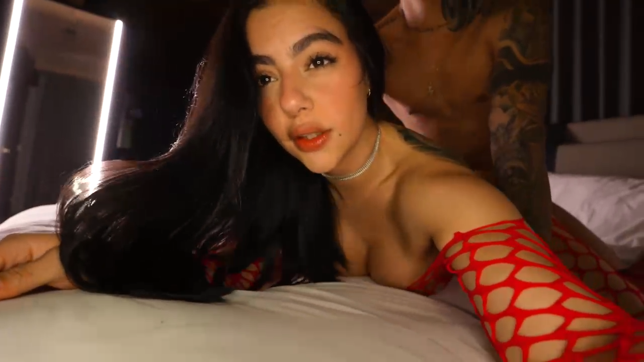 Iris Rodriguez – Gets Her Pussy Destroyed In Red Fishnet Outfit